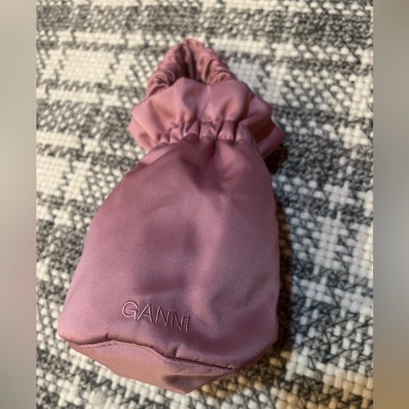 GANNI Pink Scrunchie Occasion Knot Top Handle Tote Bag Shoulder Drawstring Purse - Picture 9 of 10